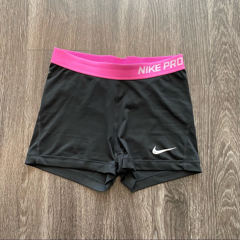 Nike Pro Dri-Fit Women's black Pink Shorts Size M